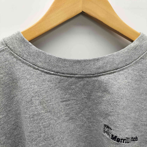 ザコットンエクスチェンジ THE COTTON EXCHANGE 90S USA製 刺繍タグ Merrill Lynch 刺繍 ゴマ塩 裏起毛 スウェット メンズ import:XL